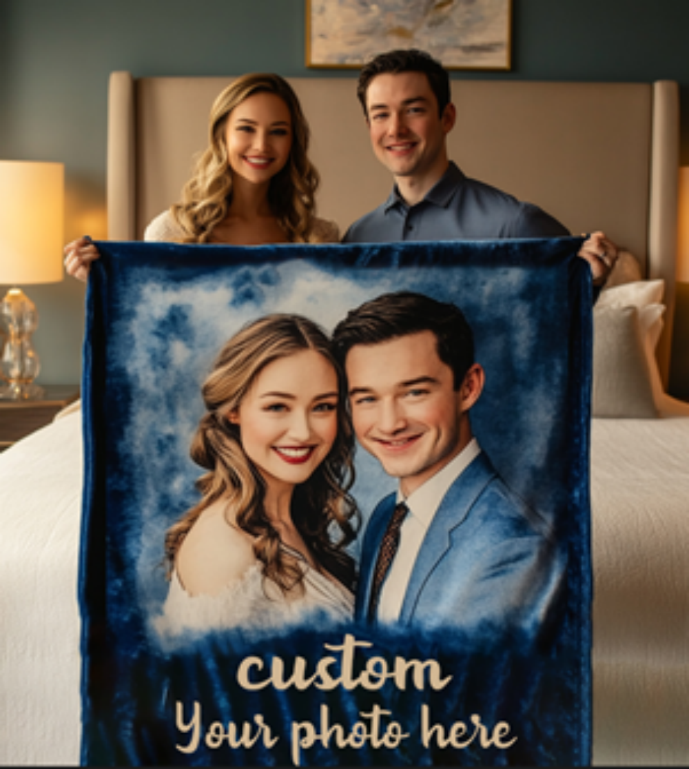 Custom Photo Blanket Personalized Fleece Throw | 350gFlannel | Same-Day Shipping | Perfect Gift for…