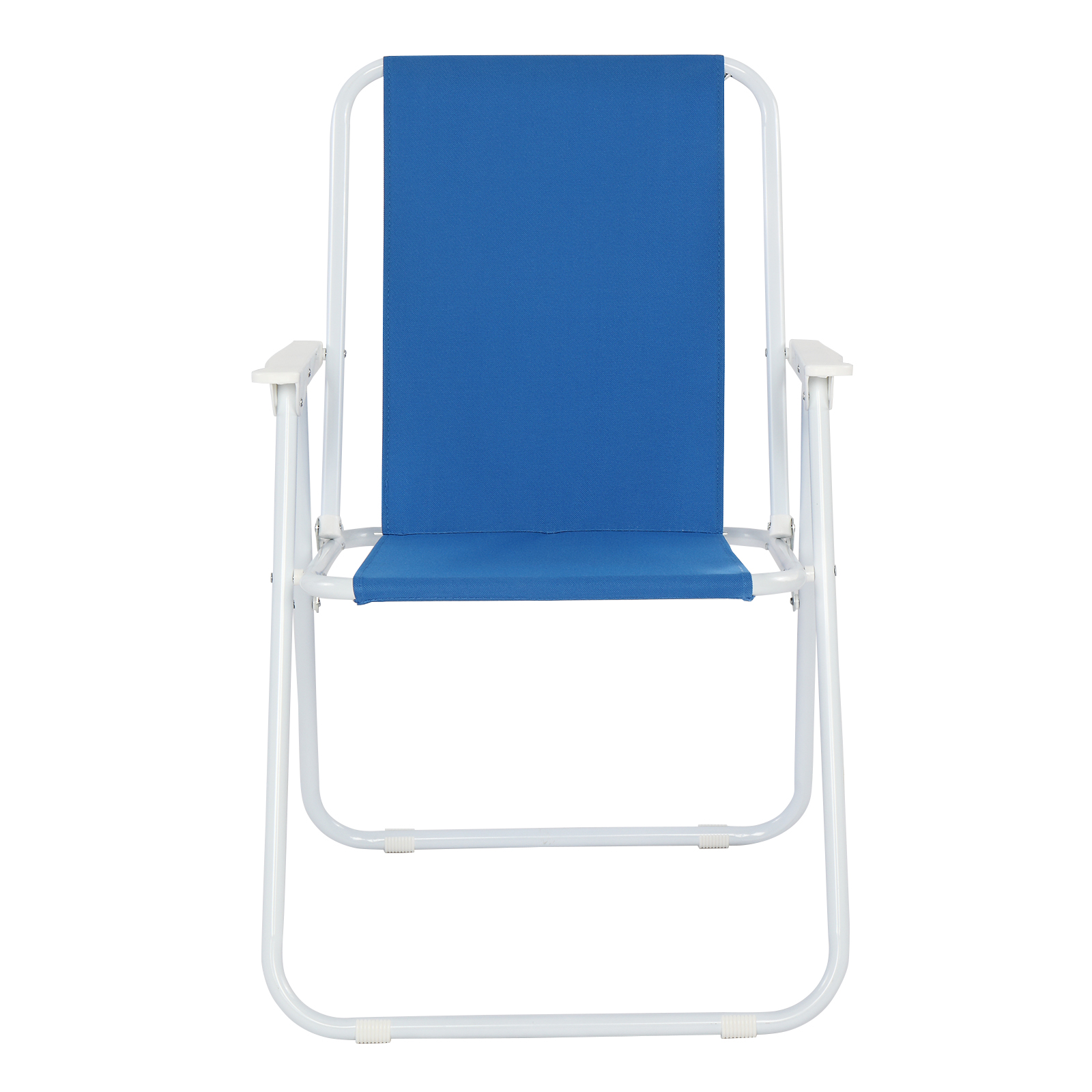 Folding Camp Chair, Oxford Cloth and Steel, Blue