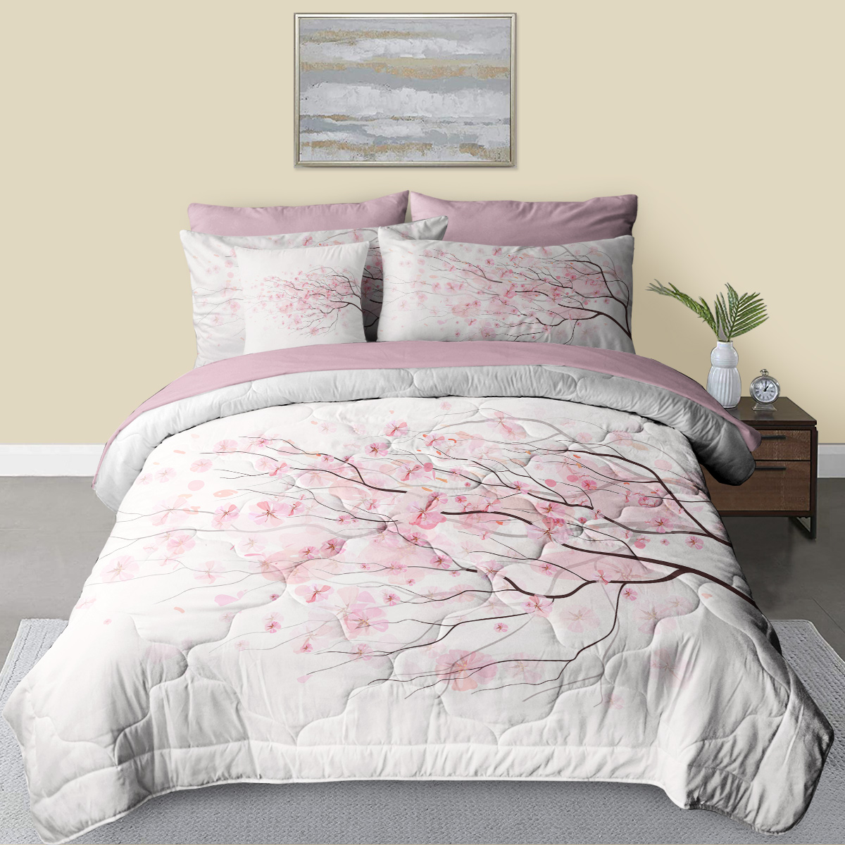 8pcs Halloween Comforter Set, Witch Pattern Bed In A Bag Bedding With Comforter Sheet Sham - 1 Comforter, 2 Pillow Shams