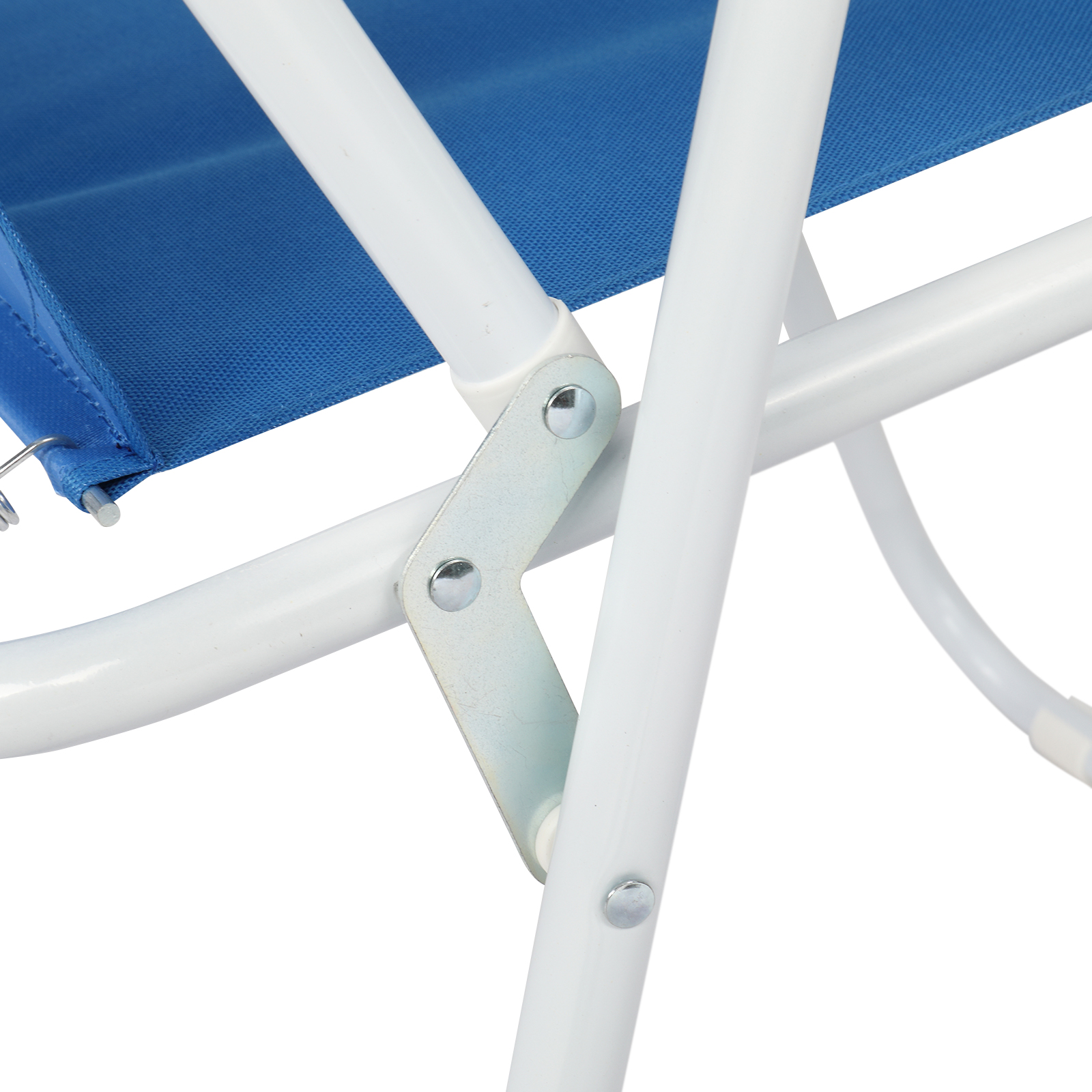 Folding Camp Chair, Oxford Cloth and Steel, Blue