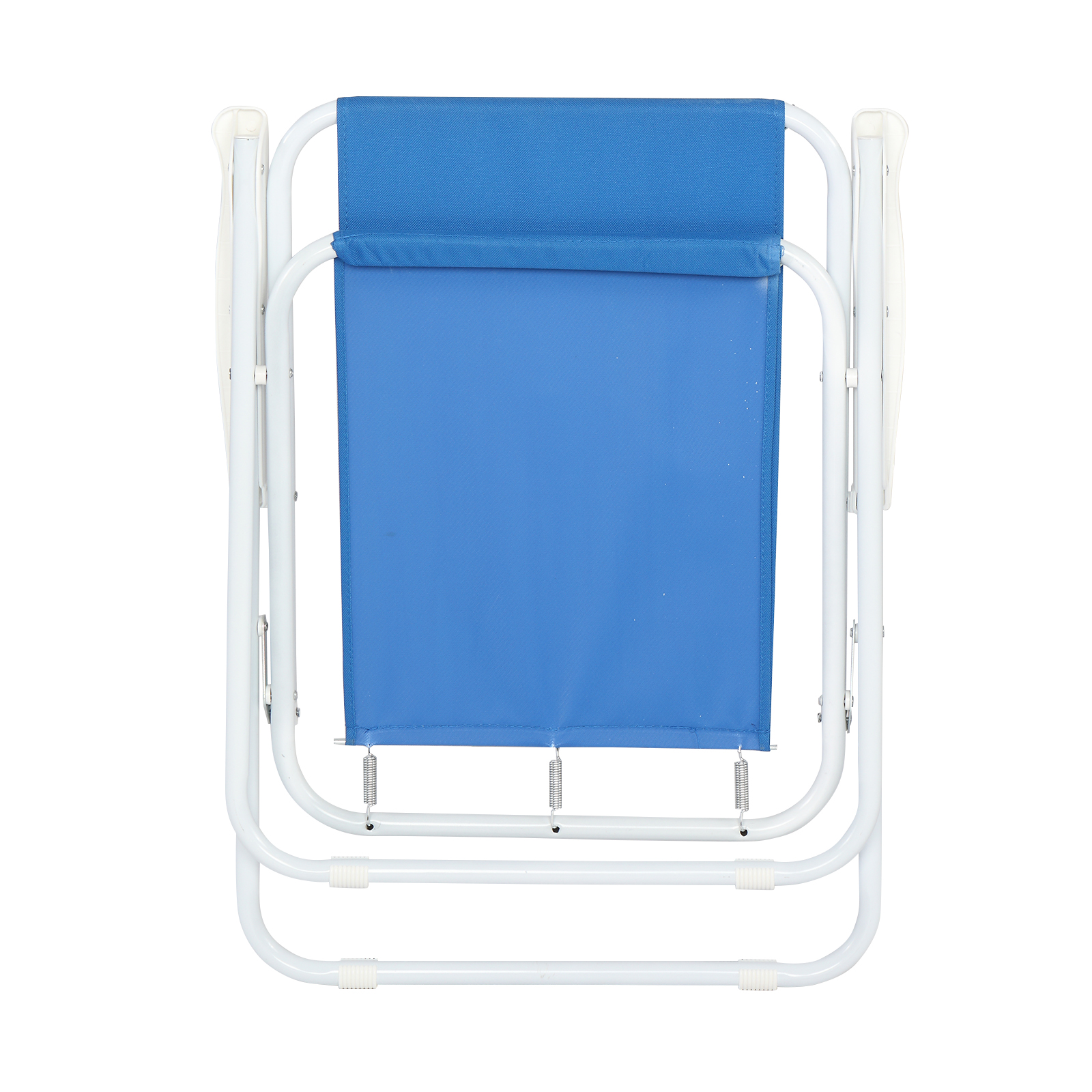 Folding Camp Chair, Oxford Cloth and Steel, Blue